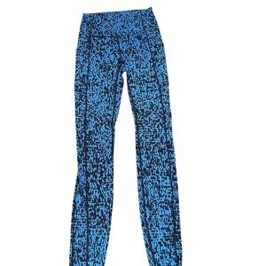 Lululemon Athletica Blue and Black Leopard Print Leggings